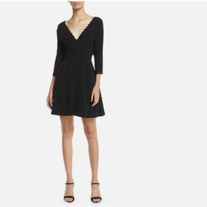 Cinq A Sept Joslyn Button-Front 3/4 Sleeve Short Dress